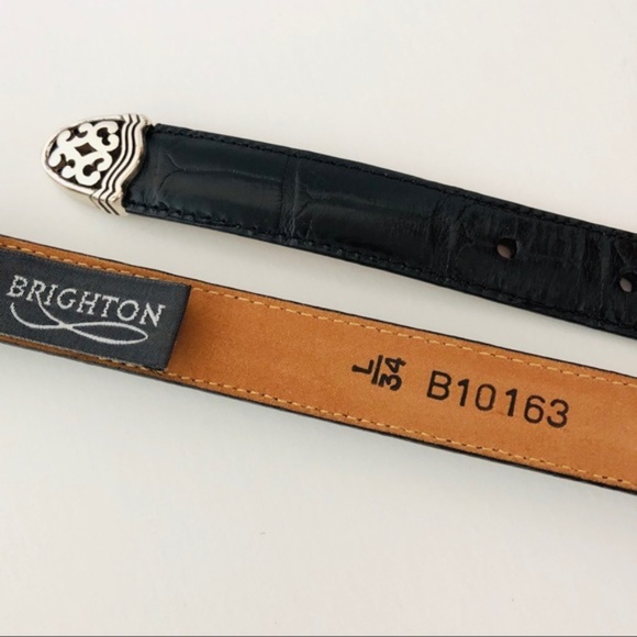 Brighton Italian Croco Leather Belt NWOT - Picture 5 of 6